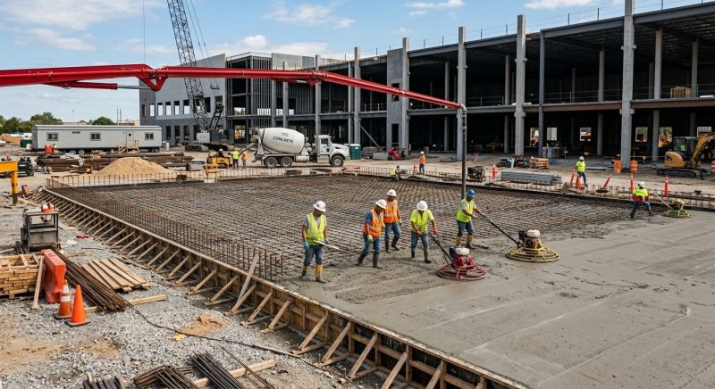 Commercial Slab Installation in Newark, CA